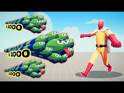 1000x OVERPOWERED SNAKES vs UNITS | TABS - Totally Accurate Battle Simulator