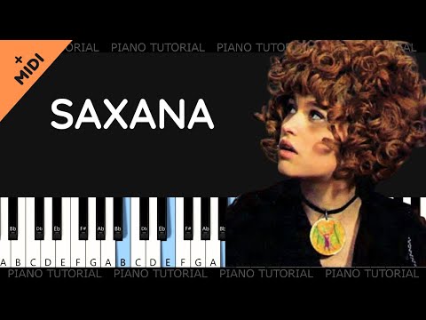 Saxana - Dívka na koštěti - znělka - Petra Černocká (piano tutorial | MIDI| akordy | noty |písničky)