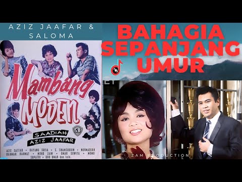 BAHAGIA SEPANJANG UMUR - AZIZ JAAFAR & SALOMA | Dayang Sofia | OST Mambang Moden 1964 (Colorized)