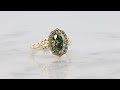 video - Vintage Leaf Halo Engagement Ring
