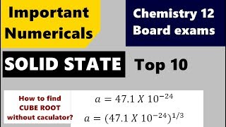 Important Solid State Numericals  Top 10 12th Boar