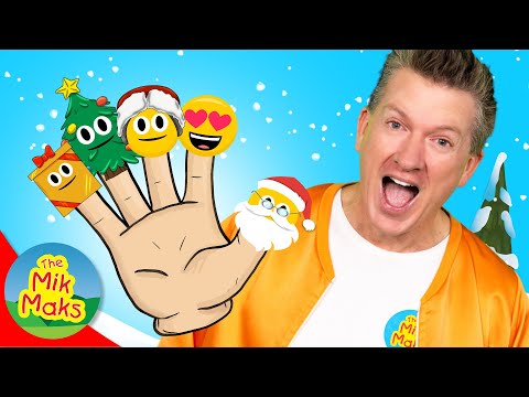 Finger Family Christmas Emoji Song | Kids Songs and Nursery Rhymes | The Mik Maks