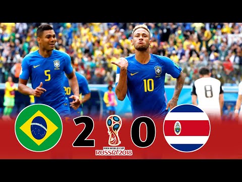 Brazil 2 × 0 Costa Rica | 2018 World Cup Extended Highlights & Goals HD (Neymar)