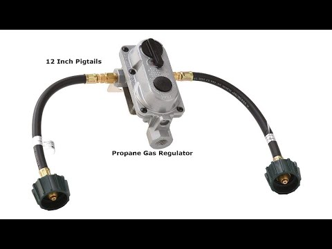 Flame King (KT12ACR6) 2-Stage Auto Changeover LP Propane Gas Regulator With Two 12 Inch Pigtails