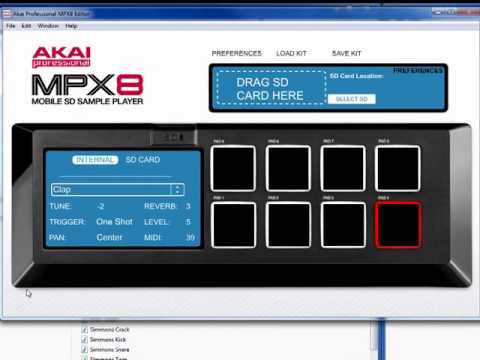 AKAI MPX8 Mobilusis SD grotuvas, Juodas video