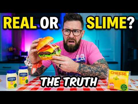FAKE Cheeseburger Or REAL? | ZURU Slime Mart Challenge