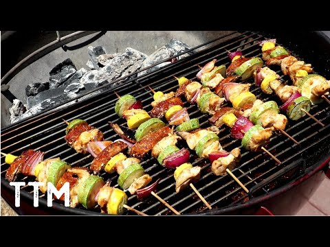 Grilled Chicken Kabobs~Summer Squash Recipe