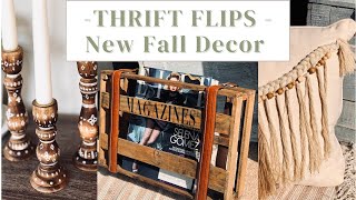 THRIFT FLIP DIYS | NEW HOME DECOR FOR FALL | Boho Fringe Pillow, Magazine Holder, Sherpa Basket