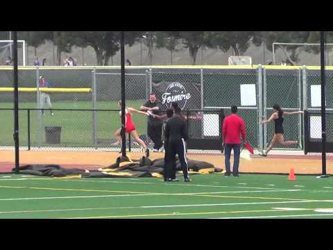 FSG & JVG 4x100 vs Servite Rosary 3-11-15 - Los Alamitos Girls