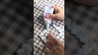 white skyblue deco toploader #decoration #decoden #toploader #satisfying #satisfyingvideo