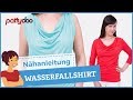 Shirt mit Wasserfallausschnitt nähen le Shirt mit Wasserfallausschnitt nähen le