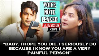 OMG ! Sidharth Shukla's 'ALLEGED' Voice Note To Shilpa Shinde Is SHOCKING As HELL! video