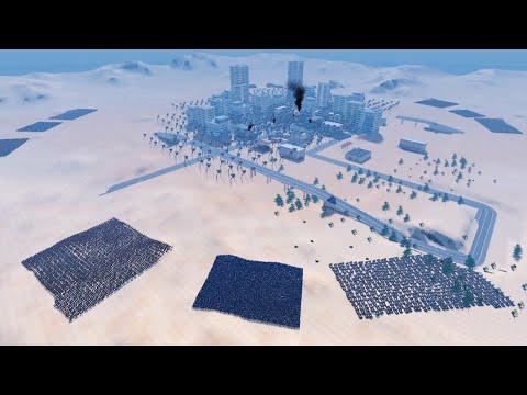 KNIGHTS ARMY LAY SIEGE TO ALIEN CITY - UEBS MODS - Ultimate Epic Battle Simulator