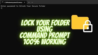 Lock your folder using command prompt easily !!!