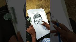 preview picture of video '15 minute portrait by a street artist near Lepakshi, Andhra Pradesh, India.'