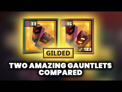 SpookyFairy - Two Amazing Gilded Gauntlets Compared with Powerful Enchantments | Minecraft Dungeons