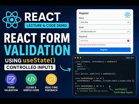 React Lecture 11 React Form Validation Using Controlled Inputs Explained