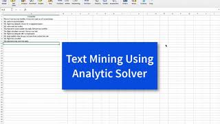 Text Mining Using Analytic Solver