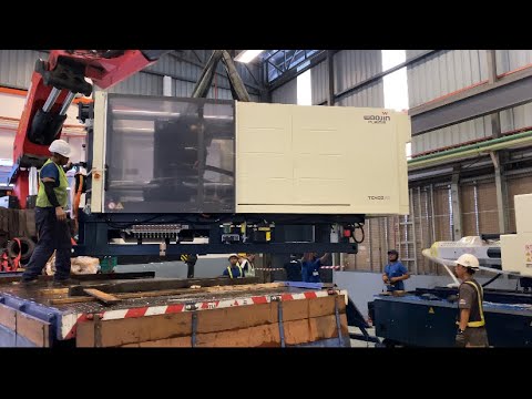 Installation  WOOJIN Injection Moulding Machine from Korea to Malaysia #injectionmoldingmachine