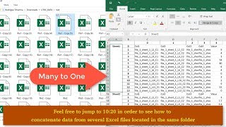 Combine/concatenate/join data in many excel or csv files in the same folder using Python
