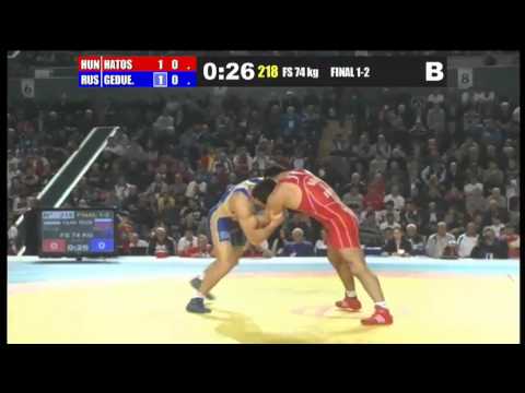 Finale 1-2 FS 74 Kg G.HATOS (HUN) vs A.GEDUEV (RUS) Senior European Championship