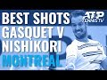 Best Shots & Moments in Epic Gasquet v Nishikori Battle | Coupe Rogers 2019