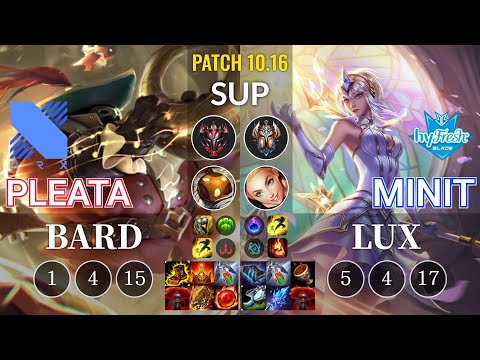 DRX Pleata Bard vs hyF Minit Lux Sup - KR Patch 10.16