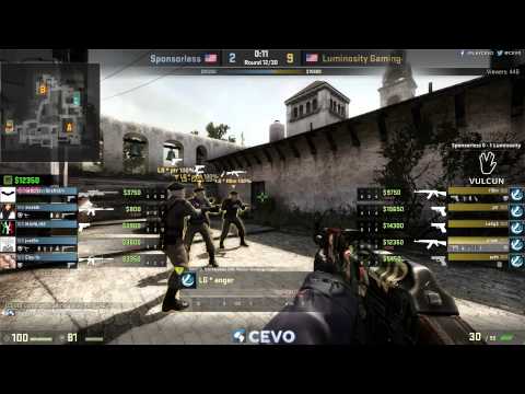 Sponsorless vs Luminosity Game 2 (CEVO-P CS:GO Season 7) - p0stpwned & LATORR