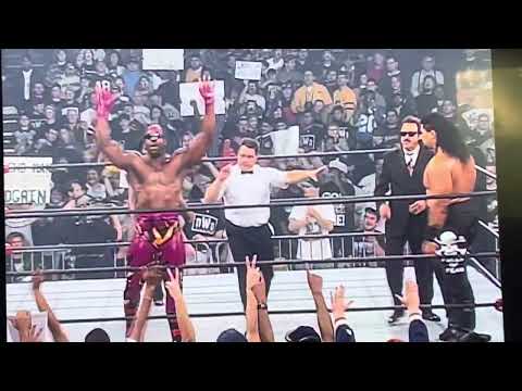 Booker T Raises the Roof for the 1st Time on WCW MONDAY NITRO 11/24/97 Harlem Heat Jacqueline 1997