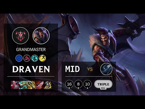 Draven Mid vs Lissandra - EUW Grandmaster Patch 11.8