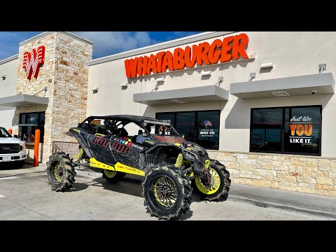 ALMOST GOT PULLED OVER BY THE POLICE IN MY CAN AM X3 AT WHATABURGER DRIVE THRU