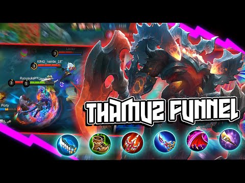 THAMUZ FUNNEL GAMEPLAY l Outrageous Rotation 😂l Mobile Legends