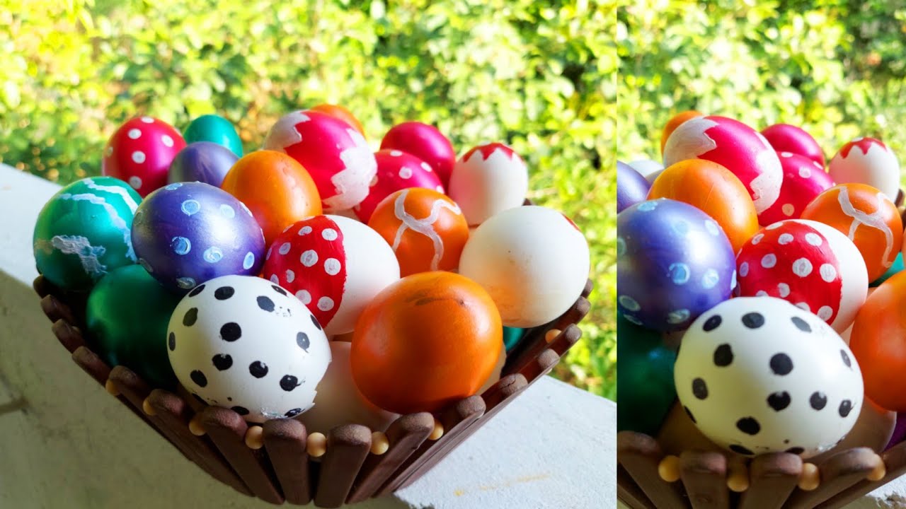 Easter Egg | 5 Very Easy And Simple Egg shell Painting | Egg Shell Craft | #shorts