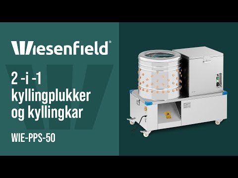video - 2 -i -1 kyllingplukker og kyllingkar - trommel 50 cm - 2-3 kyllinger per minutt