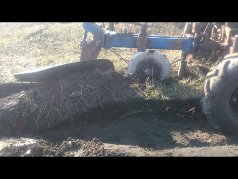 💪Целина Мотоблоком! Плуг, угол атаки 38°.