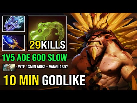 There's Nothing Can Stop this Bristleback | WTF 13Min Vanguard + Scepter Brutal 1v5 AoE Slow Dota 2