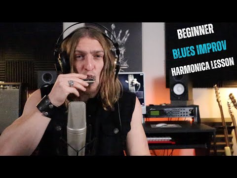 How To Start Improvising Over Blues - Beginner Harmonica Lesson (C Harp)