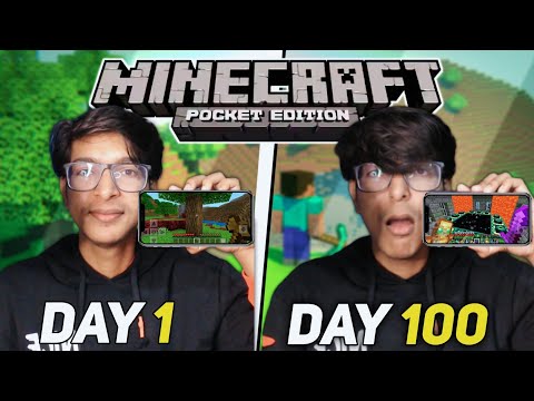 I Survived 100 Days in Minecraft Pocket Edition (Hindi)