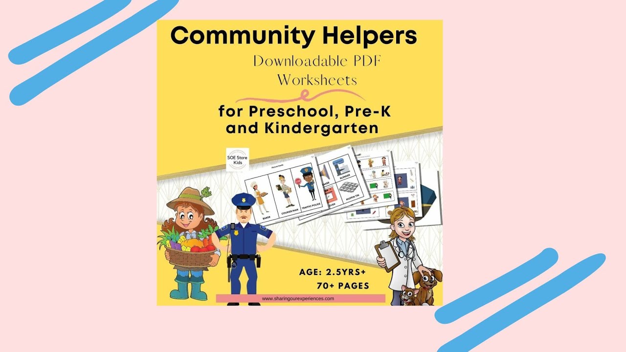 Community Helpers worksheets for kindergarten pdf Download