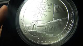 preview picture of video '2013 America the Beautiful 5 Ounce Silver Coin™ - Fort McHenry National Monument Historic Shrine'