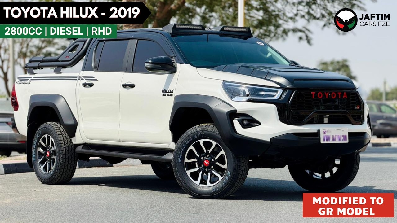 Toyota Hilux 2019| 2.8L DIESEL ENGINE | AT | RHD | GTK 4X4 HEAVY SPORT BAR WITH BASKET | ROOF MOUNTED LED LIGHTS video
