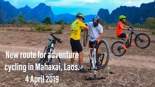 preview picture of video 'No.-66: New route for adventure cycling in Mahaxai, Laos 4-4-2019[iPortfolio]'