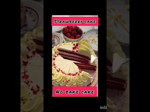 The ultimate fresh cream Strawberry cake || without bake cake || No oven #fruitcake