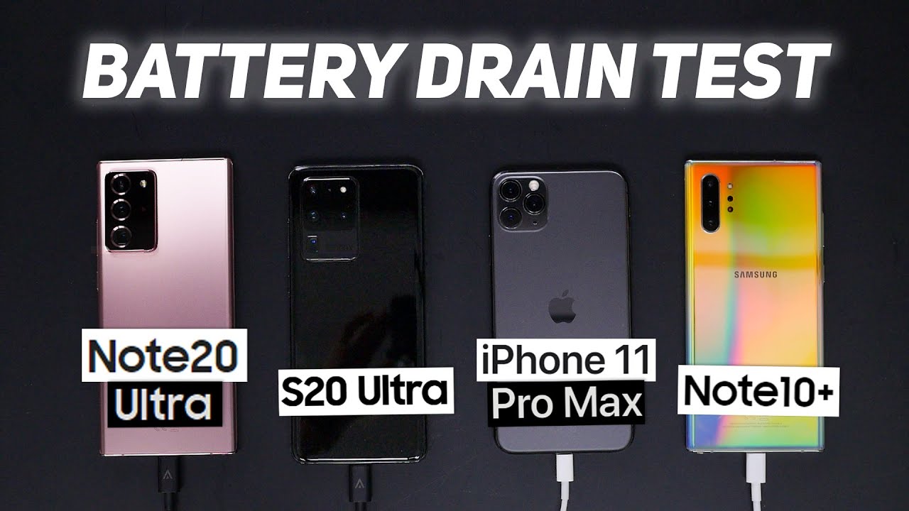 Note 20 Ultra Battery Drain Test vs S20 Ultra, iPhone, Note 10+