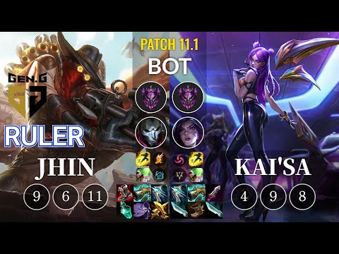 GEN Ruler Jhin vs Kai'Sa Bot - KR Patch 11.1