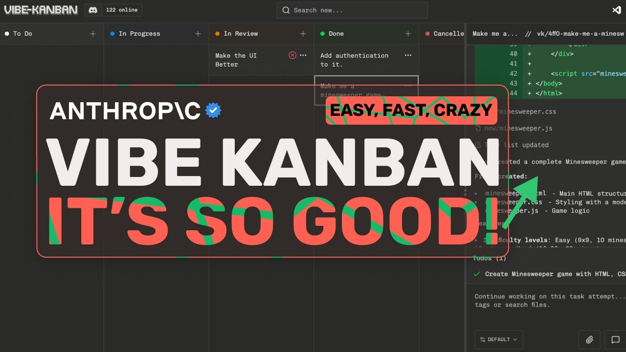 Vibe Kanban + Claude Code: This is SO GOOD! CONVERT Claude Code in a PROJECT MANAGER!