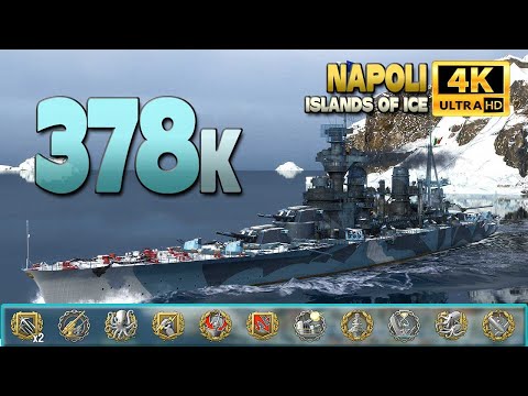 Cruiser Napoli: A lot of action on map "Islands of Ice" - World of Warships