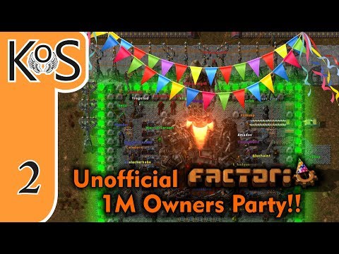 Factorio MMO: 1M COPIES PARTY!!!, Part 2 of 3,  17 Jun 2017 - Achievements - Co-op MP (v 0.15)