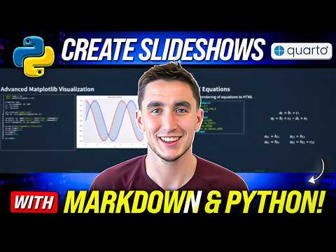 Create slideshows with Markdown & Python Code! (Quarto Tutorial)