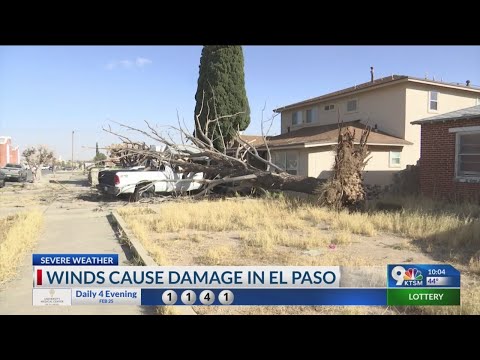 High winds cause damage in El Paso, Las Cruces area